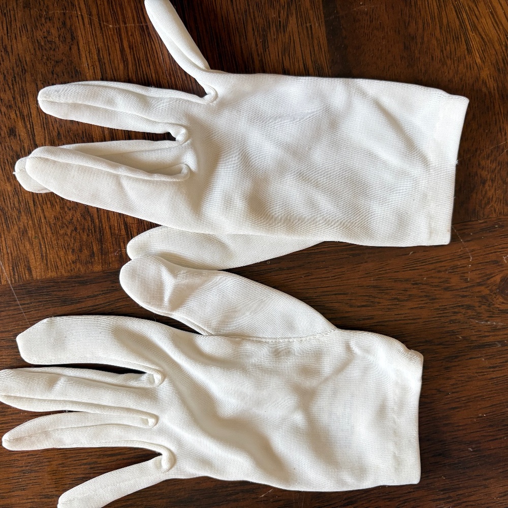 White gloves, vintage, formal, one size, flower girl, first communion, church